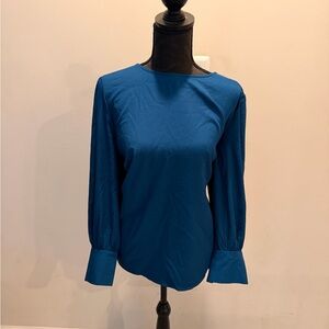 Eloquii Teal Long Sleeve Blouse
